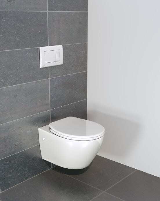 Linie Sirocco hangend toilet wit met PP wc-bril