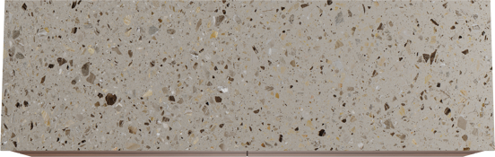 Balmani Mitra zwevend badkamermeubel 180 x 55 cm notelaar met Stretto enkel of dubbel tablet in terrazzo greige terrazzo