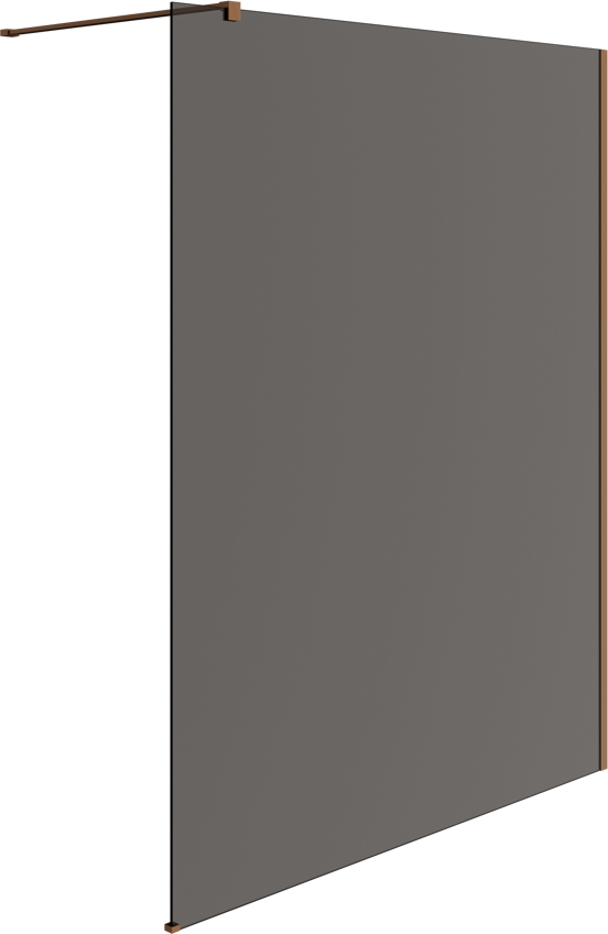 Balmani Modular inloopdouche 160 x 200 cm brons glas geborsteld rosé goud profiel