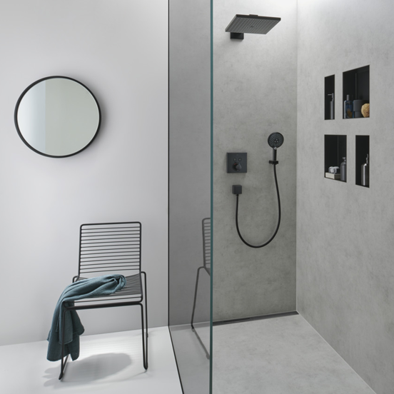 Hansgrohe Porter E support mural douchette noir mat
