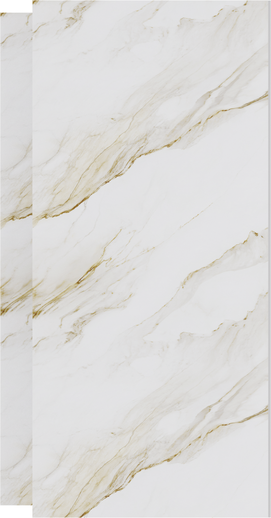 Luca Varess Suite Duschrückwand Set 2 x 120 x 260 cm, SPC, Marble gold
