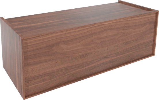 Balmani Quadro zwevende wastafelonderkast 124 x 53 cm Amerikaans notenhout 2 lades