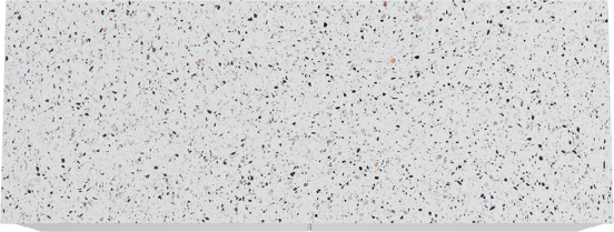 Balmani Mitra hängendes Möbelstück Set: 150 x 55 cm, Weiß matt, mit Stretto Einzel- oder Doppel Waschtischplatte, Terrazzo in Weiß/Schwarz matt