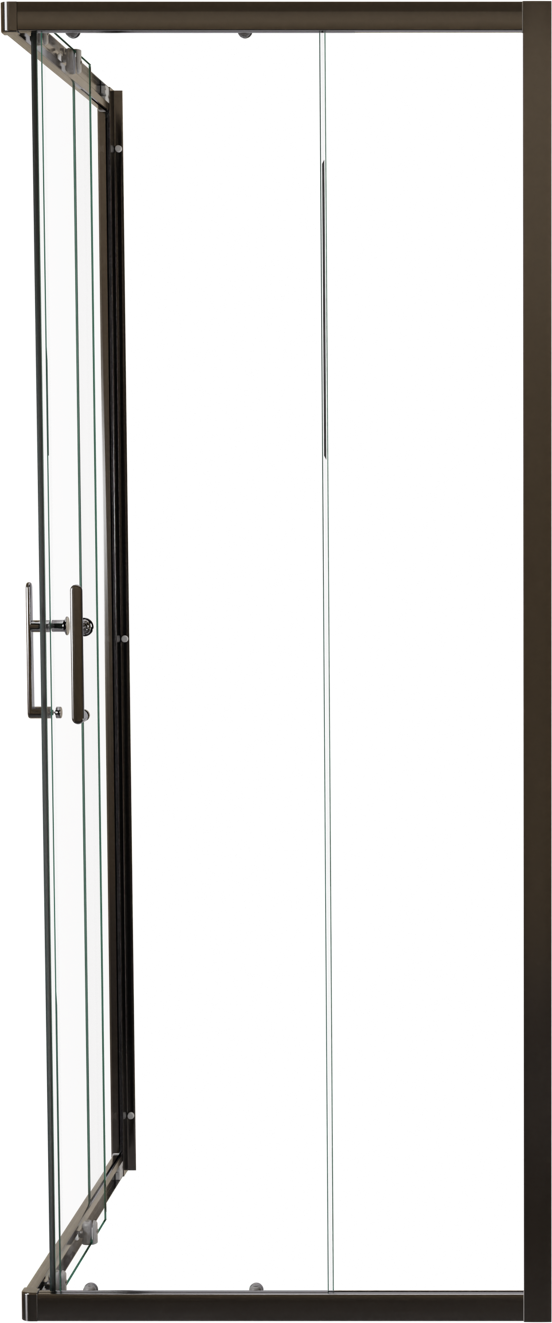 Linie Cadiz Eckdusche mit Eckeinstieg und 2 Schiebetüren 80 x 80 cm Klarglas gebürstet Chrom Profil