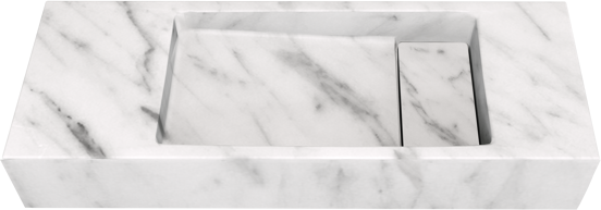 Balmani Mood fonteintje 55 x 20 cm Carrara marmer