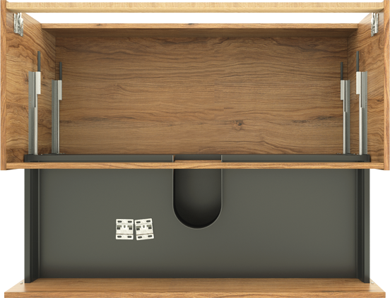 Balmani Lucida zwevende wastafelonderkast 120 x 55 cm teakhout 2 lades