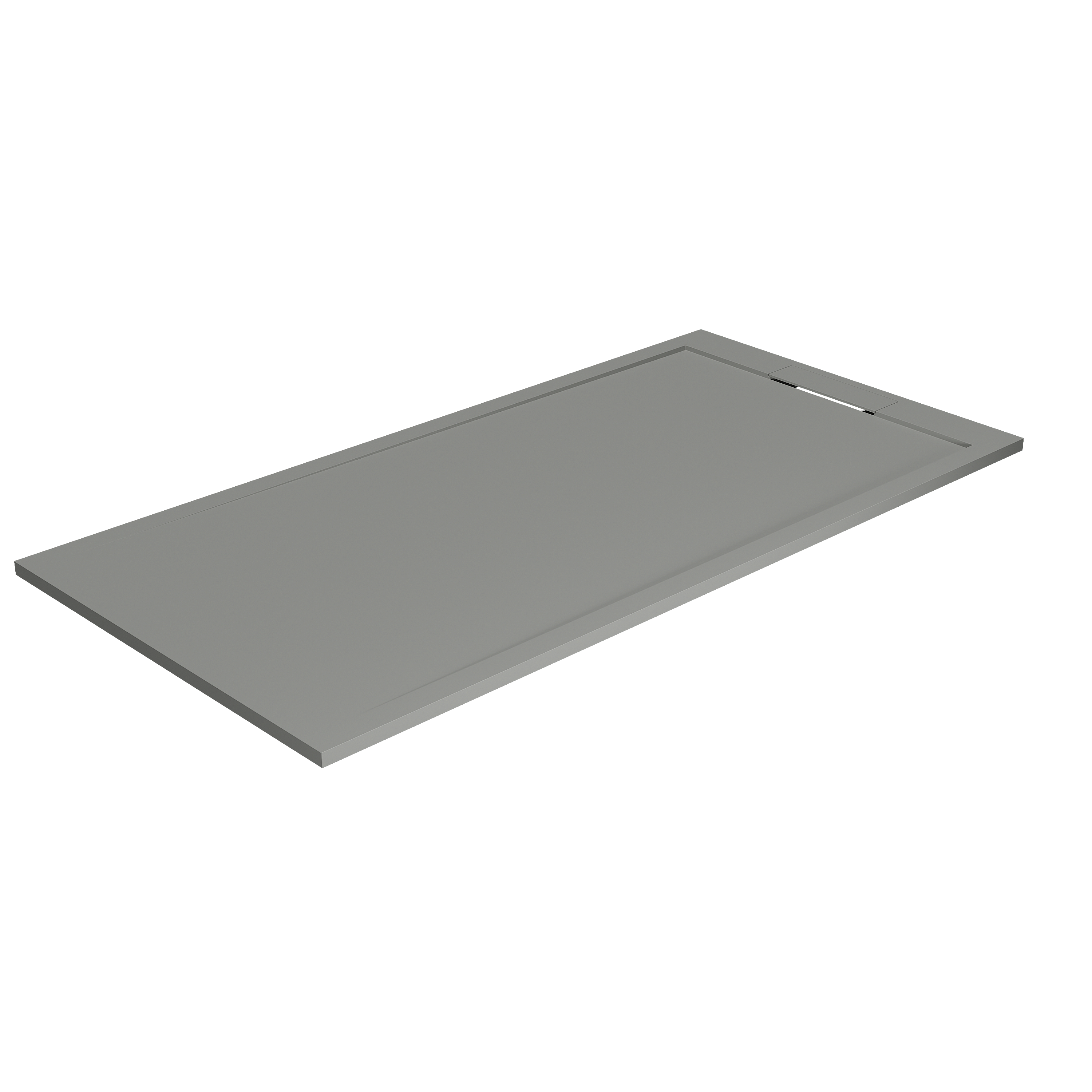 Balmani Andes douchebak 180 x 90 cm solid surface steengrijs mat