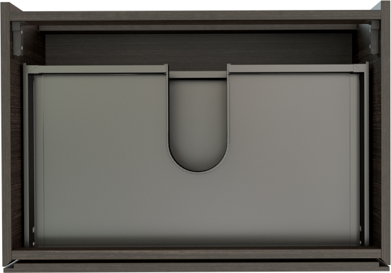 Storke Edge zwevende wastafelonderkast 75 x 52 cm donkere eik 2 lades