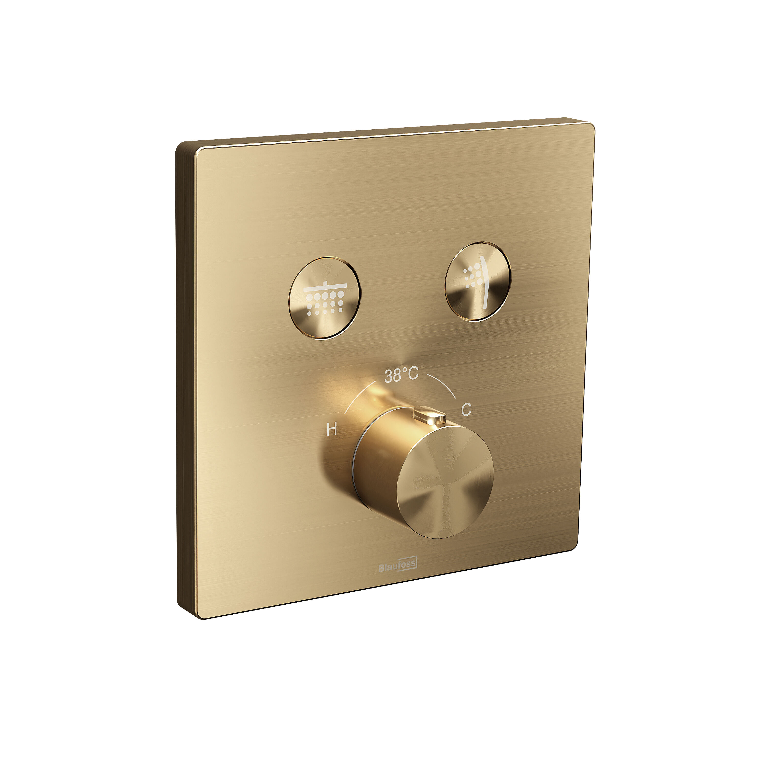 Blaufoss Smartbox Switch-Line inbouw thermostaat 2 uitgangen brushed champagne gold