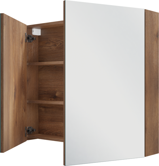 Linie Montro spiegelkast 90 x 75 cm bruin eiken