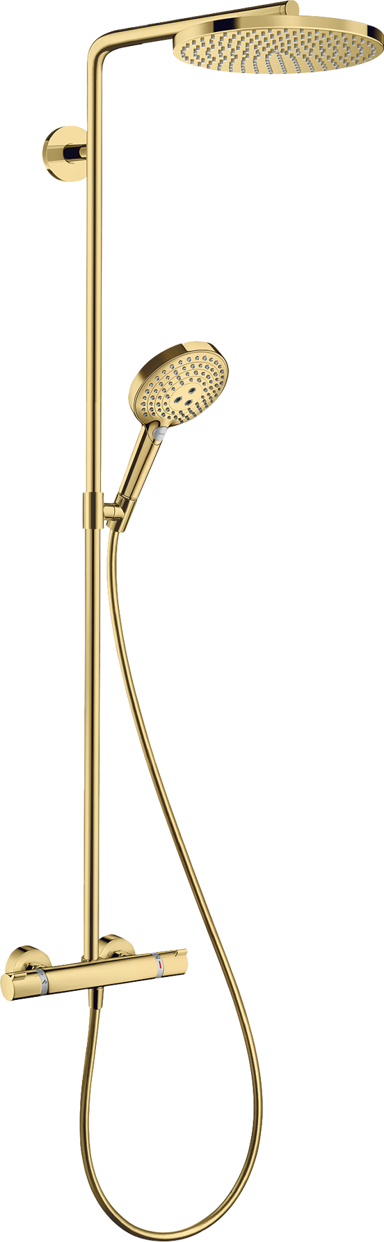 Hansgrohe Raindance Select S240 thermostatische kraan regendoucheset glanzend goud