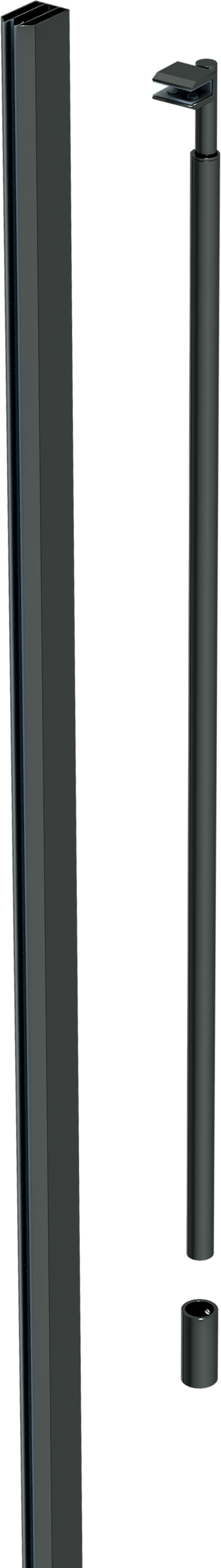 Linie Walk-in II set profielen 8mm glas mat zwart