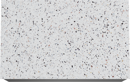 Balmani Mitra zwevend badkamermeubel 90 x 55 cm mat zwart met Stretto enkel tablet in mat wit/zwart terrazzo