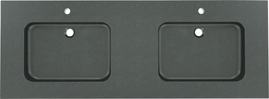 Balmani Napoli double vasque granite doux 150 x 55 cm