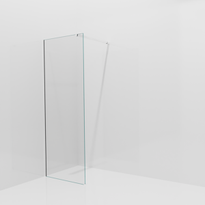 Balmani Modular douche à l'italienne: 80 x 200 cm, Verre transparent, Profil Chrome brillant