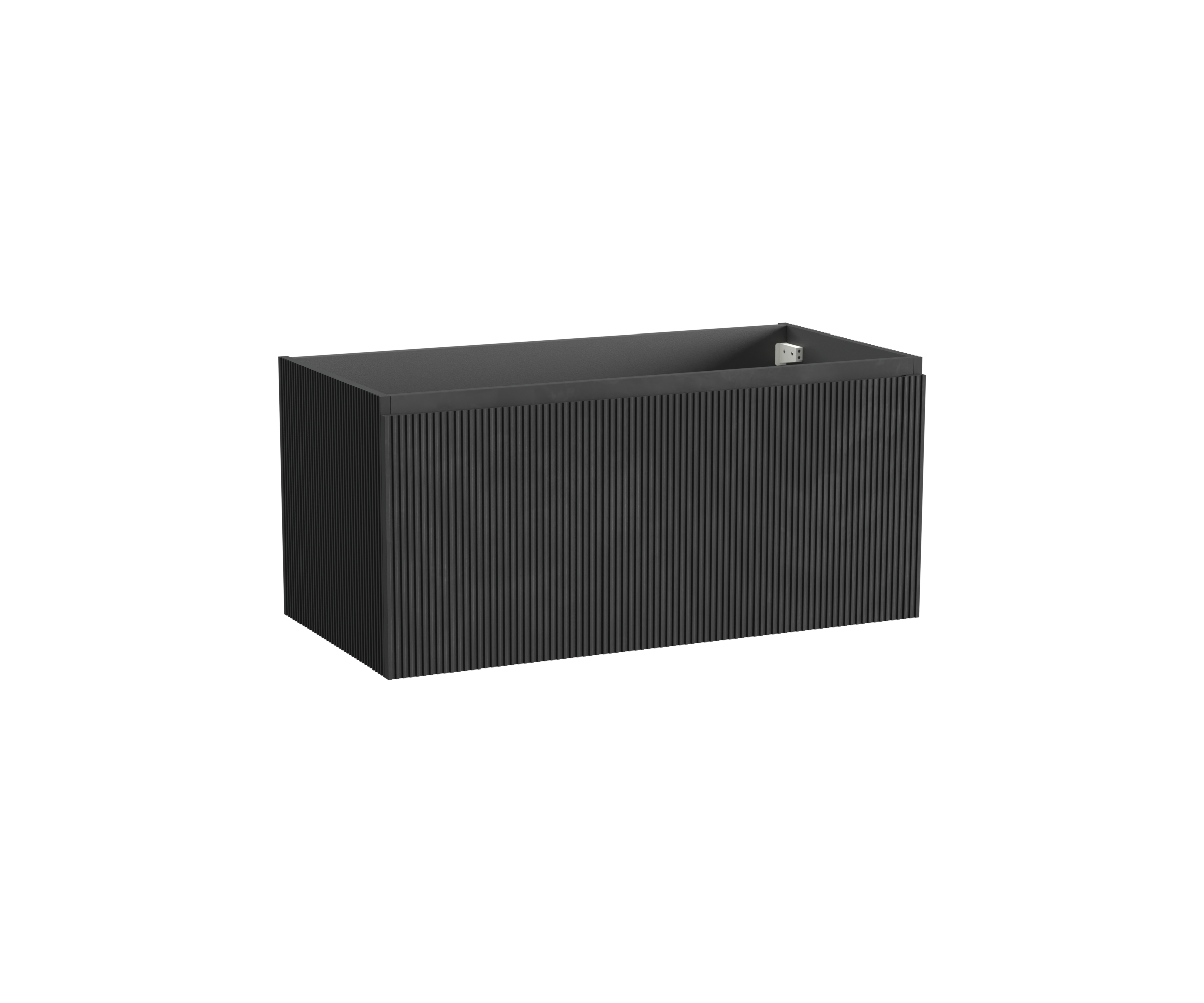 Storke Ribs zwevende wastafelonderkast 105 x 52 cm zwart eiken 2 lades