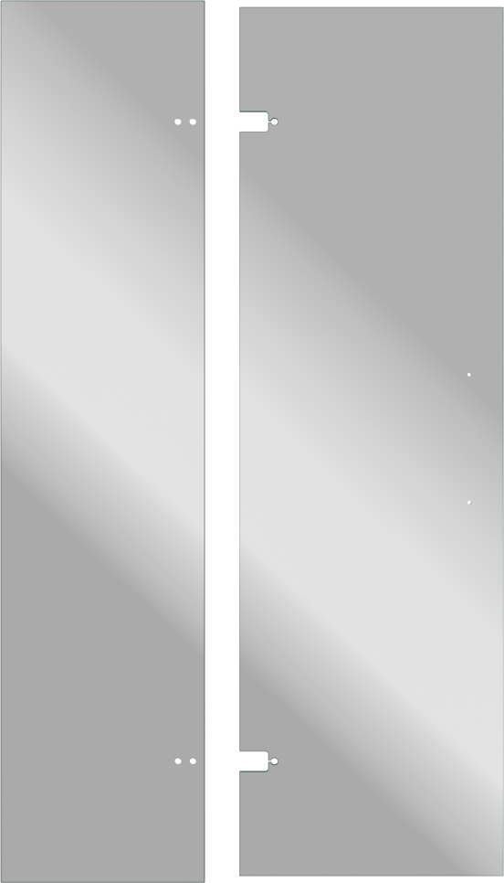 Balmani Senses Design porte pivotante réversible 120 x 210 cm verre Miroir Reflex, coating inclus