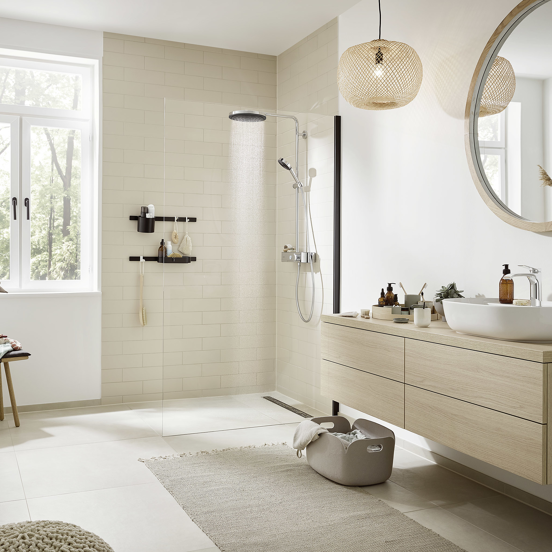 Hansgrohe Pulsify 260 opbouw regendoucheset thermostatische kraan glanzend chroom