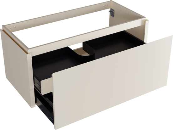 Balmani Eclips meuble sous-lavabo suspendu 120 x 55 cm Sandbeige 2 tiroirs