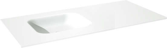 Balmani Tablo Arcato Waschtisch, links, Solid Surface matt, 120 x 55 cm, Ablaufventil nicht inklusive