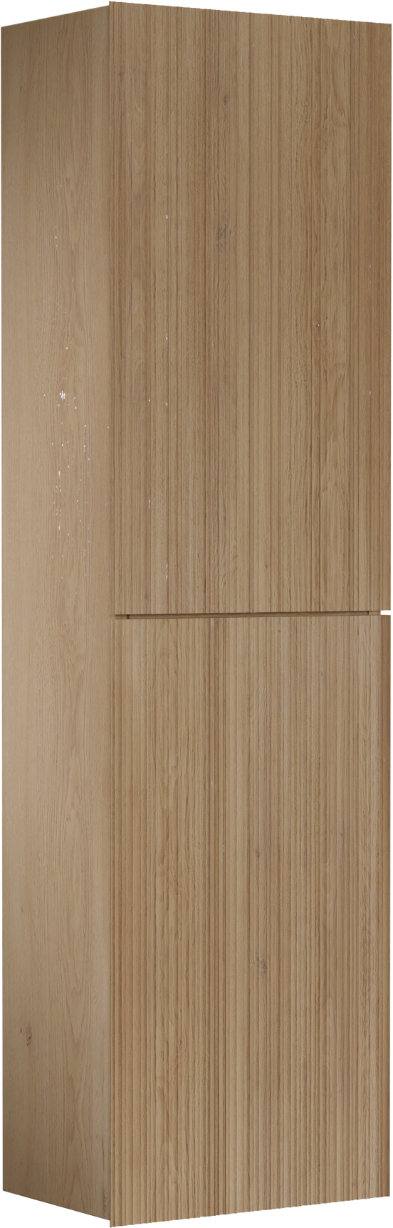 Balmani Forma zwevend badkamerkast naturel eiken 42 x 30 x 150 cm vert. asym. groef