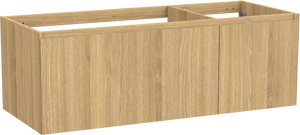Balmani Idra zwevende wastafelonderkast 135 x 55 cm asymmetrisch links fineer naturel eiken 4 lades