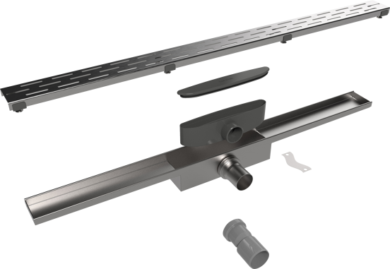 Easy Drain Compact douchegoot 70cm Brushed Stainless Steel