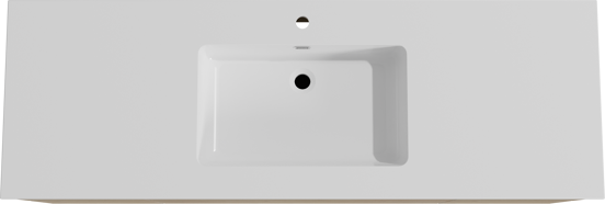 Storke Edge meuble salle de bains suspendu 155 x 52 cm chêne brut avec Diva plan simple en marbre composite blanc brillant