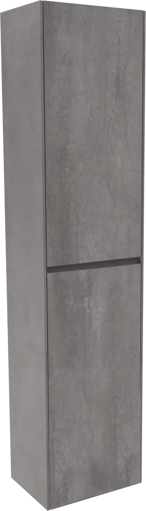 Storke Edge Badhochschrank: Hängend, Beton dunkelgrau, 40 x 30 x 170 cm