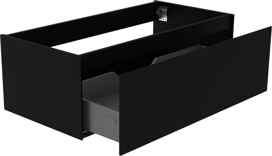 Storke Edge meuble sous-vasque suspendu 105 x 52 cm noir mat 1 tiroir