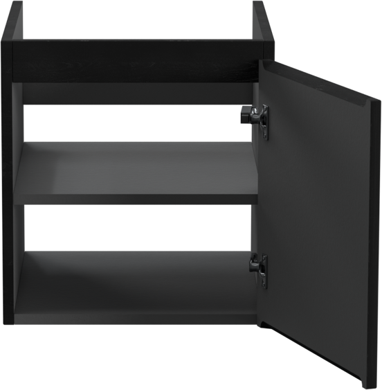 Storke Ribs zwevende wastafelonderkast 45 x 52 cm zwarte eik