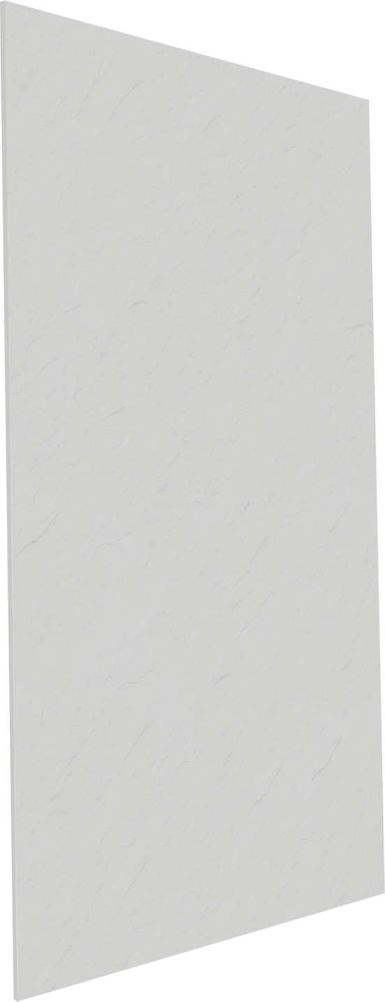 Balmani Zeno douchewandpaneel 140 x 260 cm composietmarmer lichtgrijs leisteenstructuur