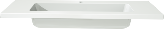 Storke Diva enkele wastafel glanzend composiet marmer 80 x 40 cm