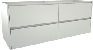 Storke Seda zwevend wastafelonderkast 150 x 52 cm mat wit 4 lades