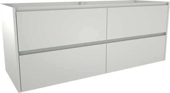Storke Seda meuble sous-vasque suspendu 150 x 52 cm blanc mat 4 tiroirs