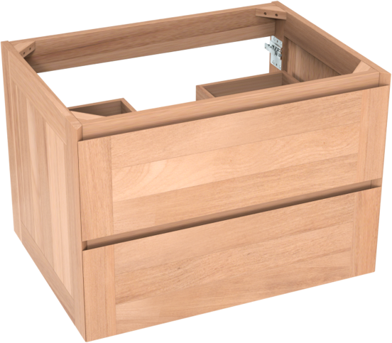 Balmani Mitra zwevende wastafelonderkast 75 x 55 cm teak 2 lades