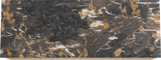 Balmani Mitra zwevend badkamermeubel 150 x 55 cm natuur eik met Stretto enkel of dubbel tablet in marmer portoro gold
