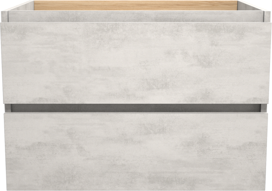 Balmani Lucida zwevende wastafelonderkast 75 x 55 cm beton zilvergrijs 2 lades