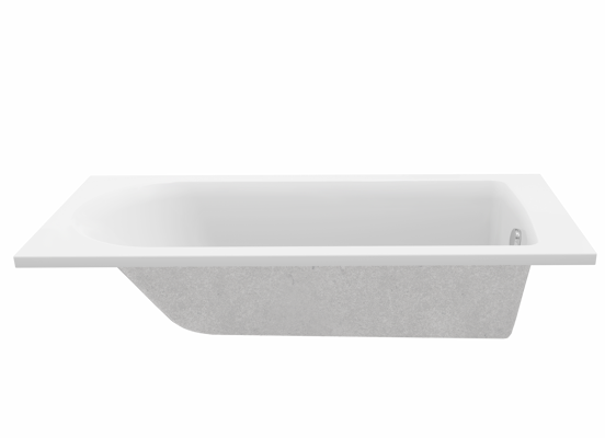 Luca Varess Rosala baignoire encastrable simple 170 x 70 cm acrylique blanc mat