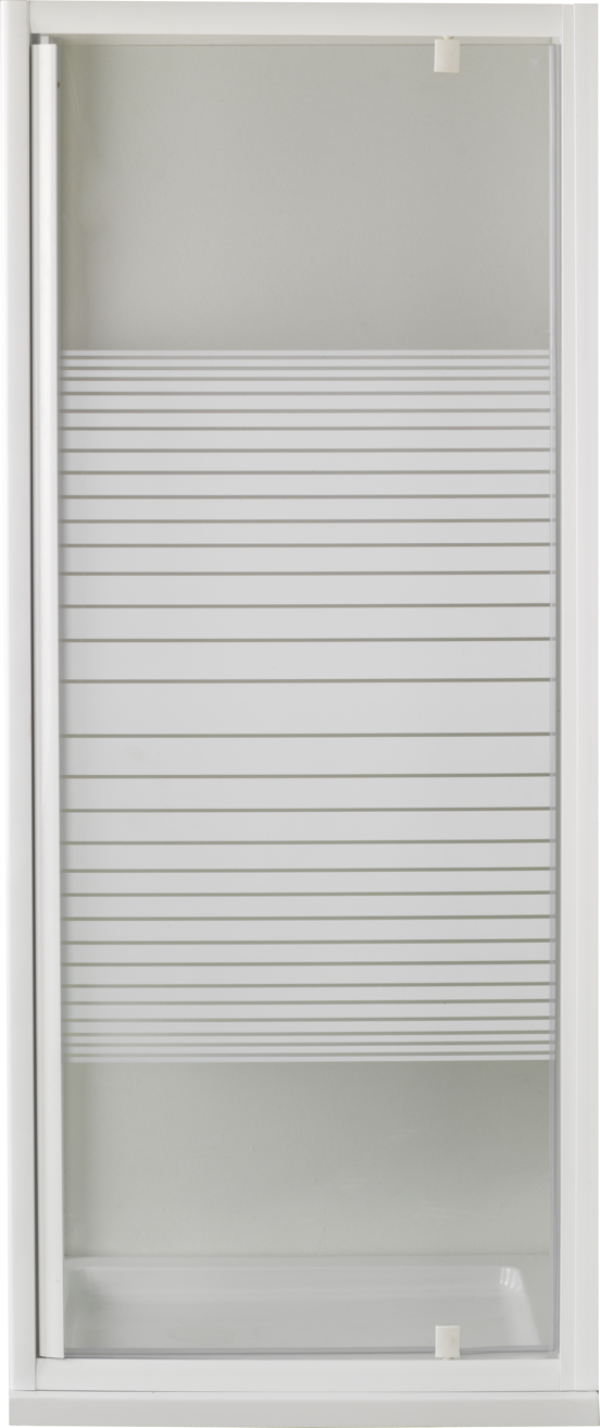 Linie Tarifa douche draaideur 90 x 185 cm helder glas glans wit profiel