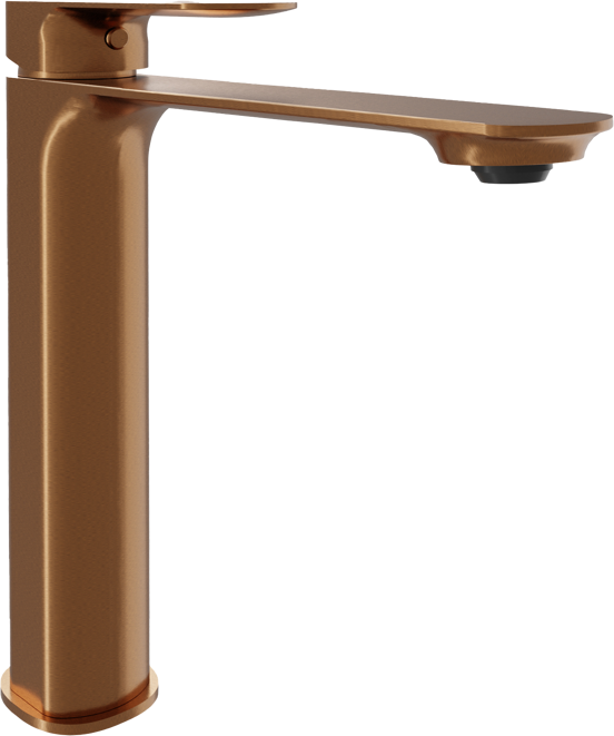 Blaufoss Bodan verhoogde wastafelkraan brushed rosegold