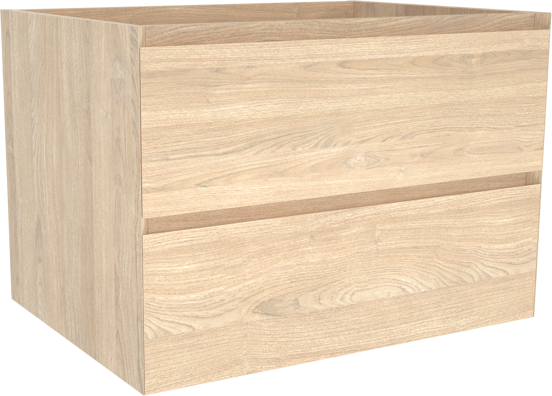 Balmani Mitra zwevende wastafelonderkast 75 x 55 cm fineer naturel eiken 2 lades
