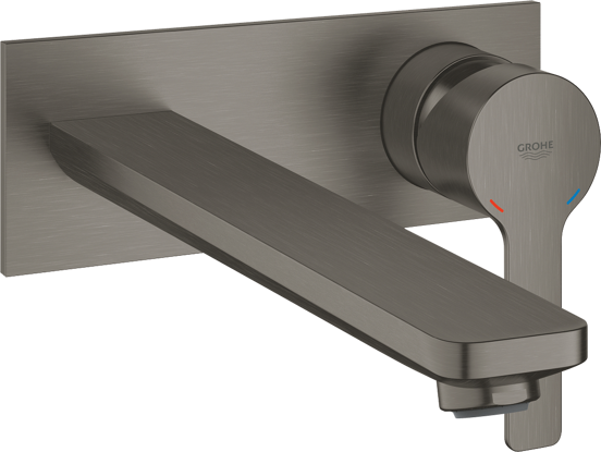Grohe Lineare inbouw wastafelkraan Brushed Hard Graphite
