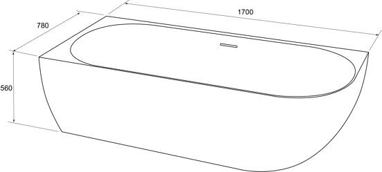 Balmani Forte baignoire d'angle gauche duo 175 x 78 cm Solid Surface blanc mat