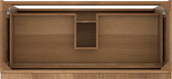 Balmani Forma meuble sous-lavabo suspendu 120 x 55 cm teck 2 tiroirs