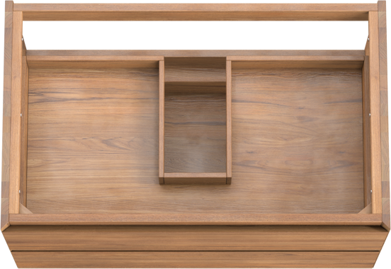 Balmani Mitra zwevende wastafelonderkast 90 x 55 cm teak 2 lades