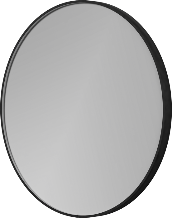 Balmani Secret Black rond badkamerspiegel zwart Ø 80 cm met spiegelverlichting en anti-damp