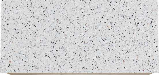 Balmani Mitra zwevend badmeubel 120 x 55 cm ruw eiken met Stretto enkel of dubbel wastafelblad in mat wit/zwart terrazzo