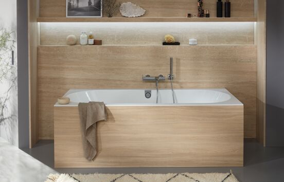 Villeroy & Boch Oberon 2.0 baignoire encastrable duo 170 x 75 cm quaryl blanc brillant