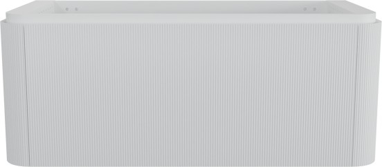 Balmani Moon meuble sous-vasque suspendu 130 x 55 cm blanc mat 2 tiroirs Nervure sym. vert.